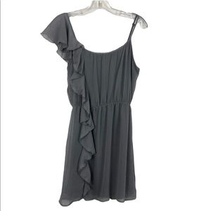 Wet Seal Gray Dress with Ruffle